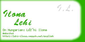 ilona lehi business card